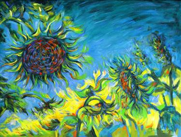 Sunflowers Acrylic Painting thumb