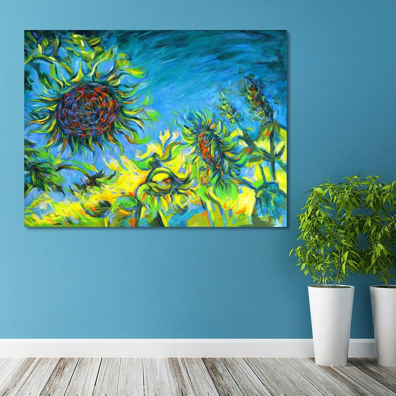 Original Expressionism Floral Painting by Danuta Antas-WoźNiewska