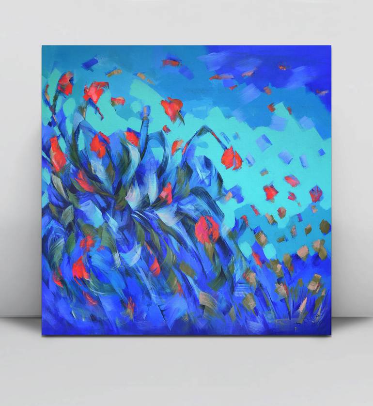 Original Abstract Expressionism Abstract Painting by Danuta Antas-WoźNiewska