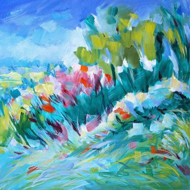 Original Abstract Expressionism Landscape Paintings by Danuta Antas-Woźniewska