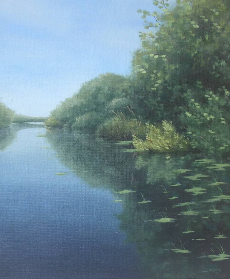 River Rother in the Summer Painting by Hannah Buchanan | Saatchi Art