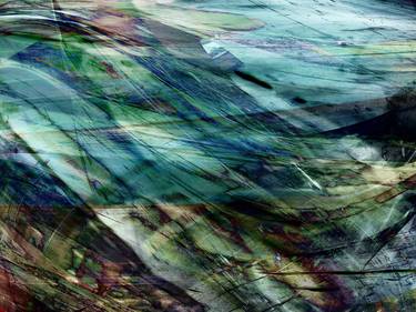 Print of Abstract Seascape Mixed Media by Adriana Ricciardi