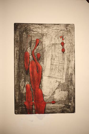 Print of Abstract Love Printmaking by Tania De Gregorio