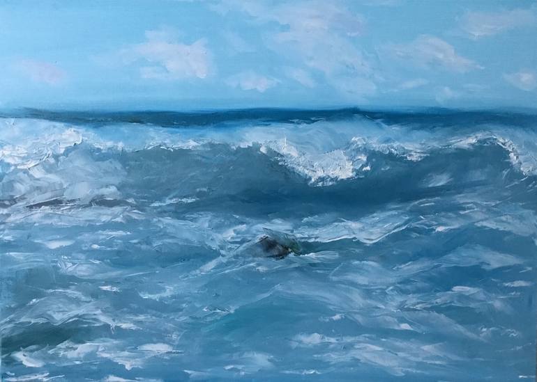 Sea Waves Painting By Artdjuna Painting By Lili Znak Saatchi Art