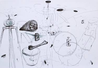 Original Abstract World Culture Drawings by Wilhelm Roseneder