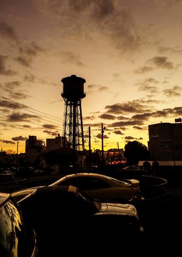 Water tower sunset thumb