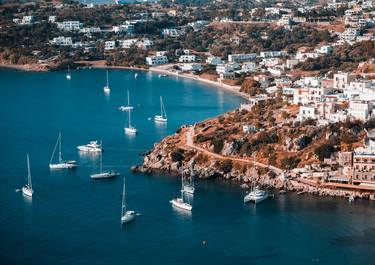 Sailing boats in the island of Leros thumb