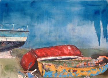 Print of Realism Boat Paintings by Karina Vettorel