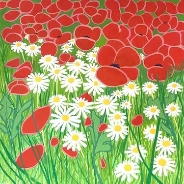 Original Floral Paintings by janet darley