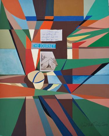 Original Abstract Travel Paintings by Janet Darley