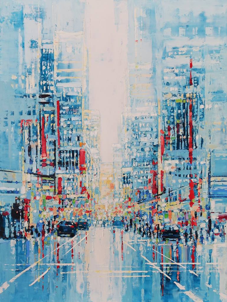 Original Impressionism Cities Painting by OLENA McMurtrey