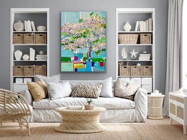 Original Impressionism Tree Painting by OLENA McMurtrey