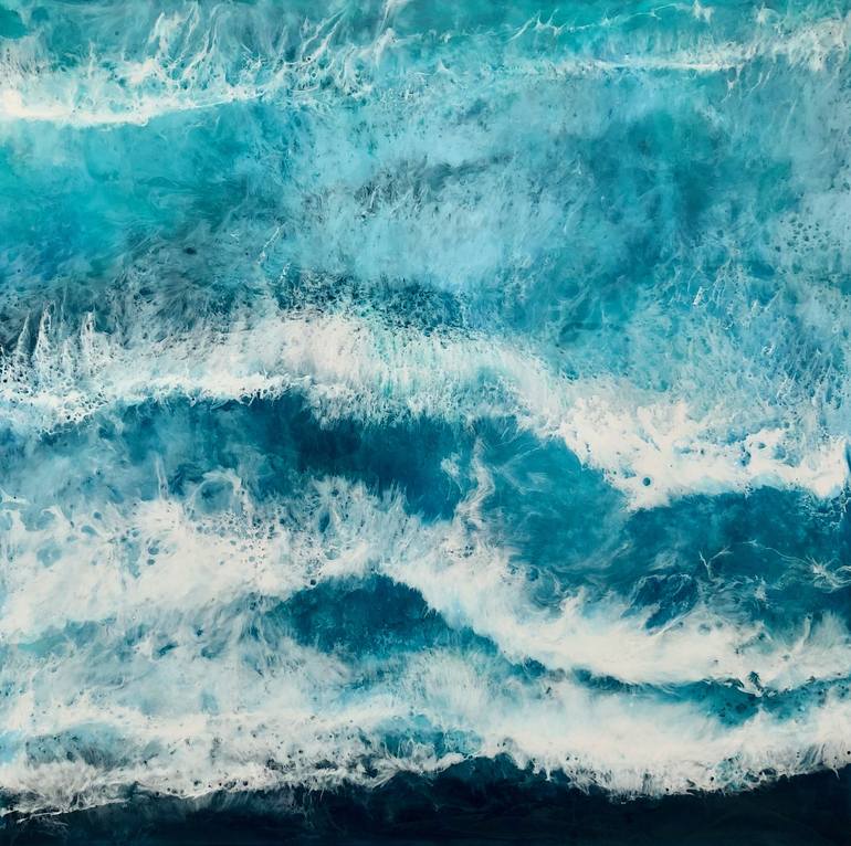 Original Abstract Seascape Painting by OLENA McMurtrey