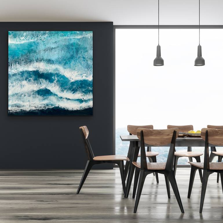 Original Abstract Seascape Painting by OLENA McMurtrey