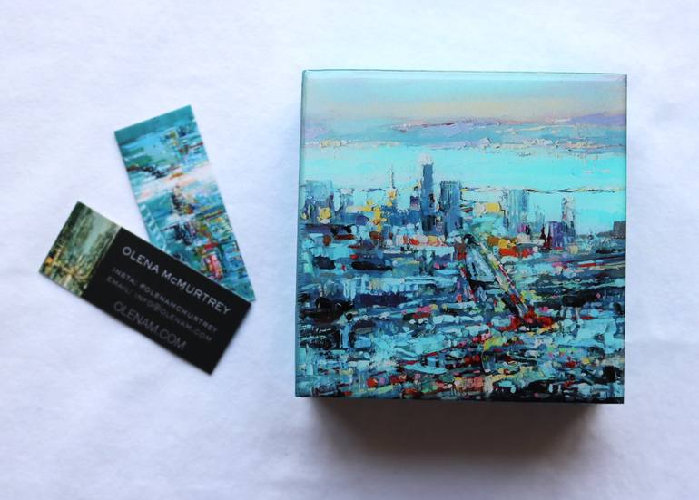 Original Fine Art Cities Painting by OLENA McMurtrey