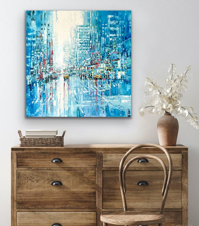 Original Impressionism Cities Painting by Olena Mcmurtrey