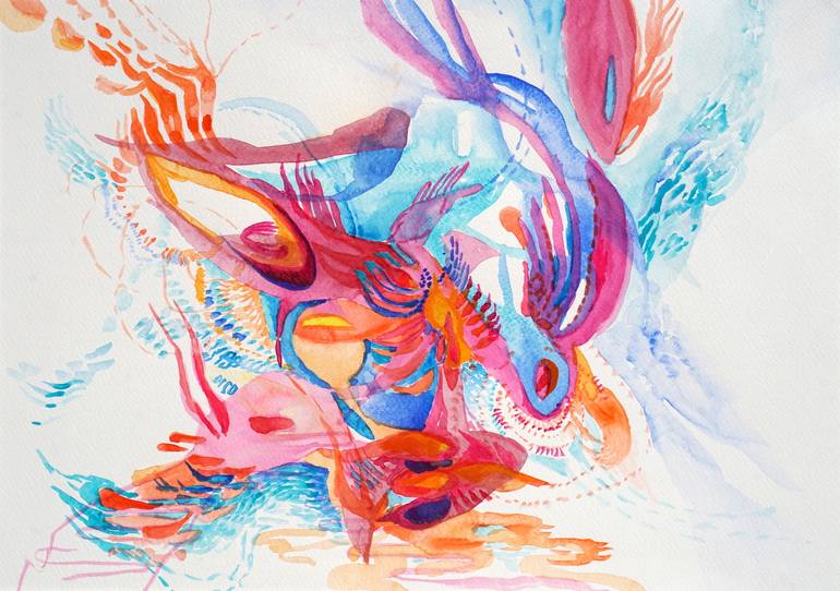 Original Abstract Expressionism Abstract Paintings by Carolina Goedeke