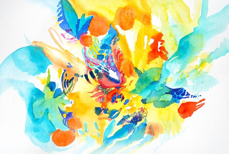 Original Abstract Expressionism Abstract Paintings by Carolina Goedeke
