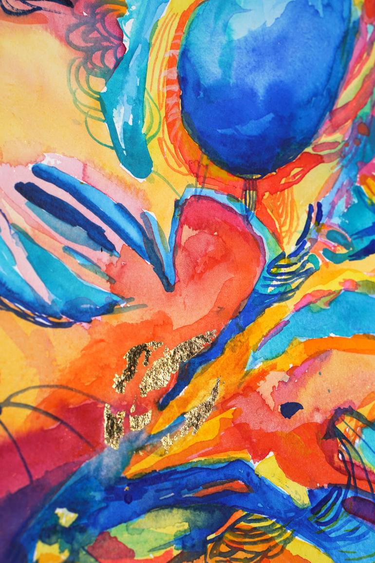 Original Abstract Expressionism Abstract Painting by Carolina Goedeke