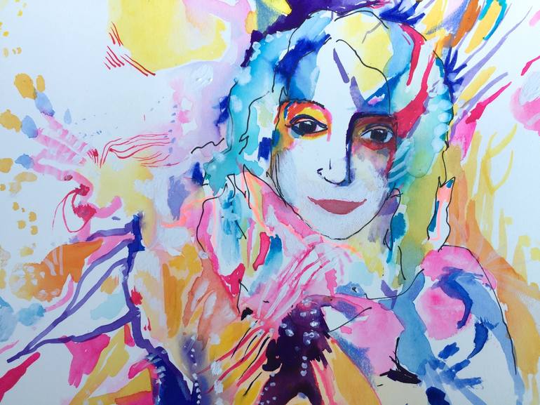 Original Expressionism Women Painting by Carolina Goedeke