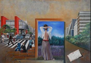 Original Figurative Cities Paintings by Fatima Marques