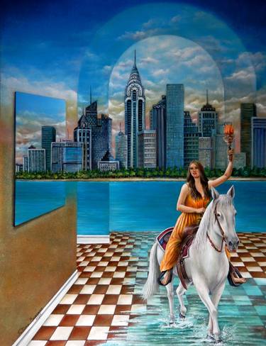 Original Figurative Horse Paintings by Fatima Marques