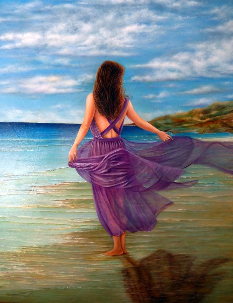 Original Beach Painting by Fatima Marques