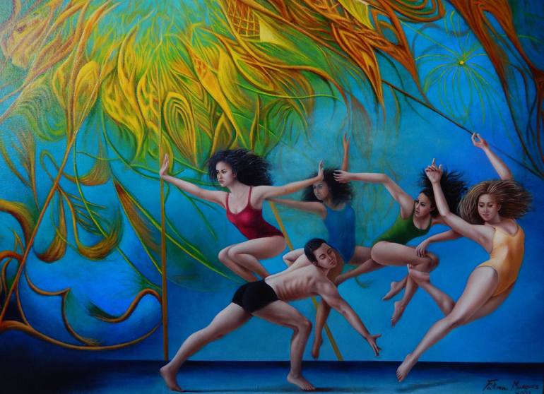 Original Figurative Performing Arts Painting by Fatima Marques