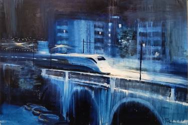 Original Figurative Cities Paintings by Alfredo Pini