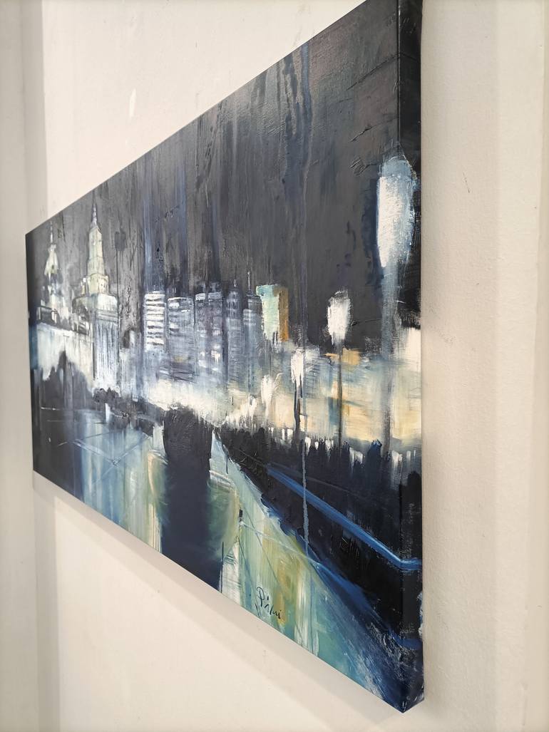 Original Contemporary Cities Painting by Alfredo Pini