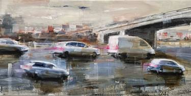 Original Figurative Car Paintings by Alfredo Pini