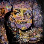 Madonna in the city lights of a city Kiev by Mila Chizeldayn