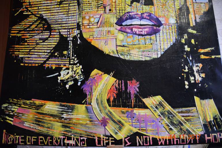 Original Abstract Women Painting by Mila Chizeldayn