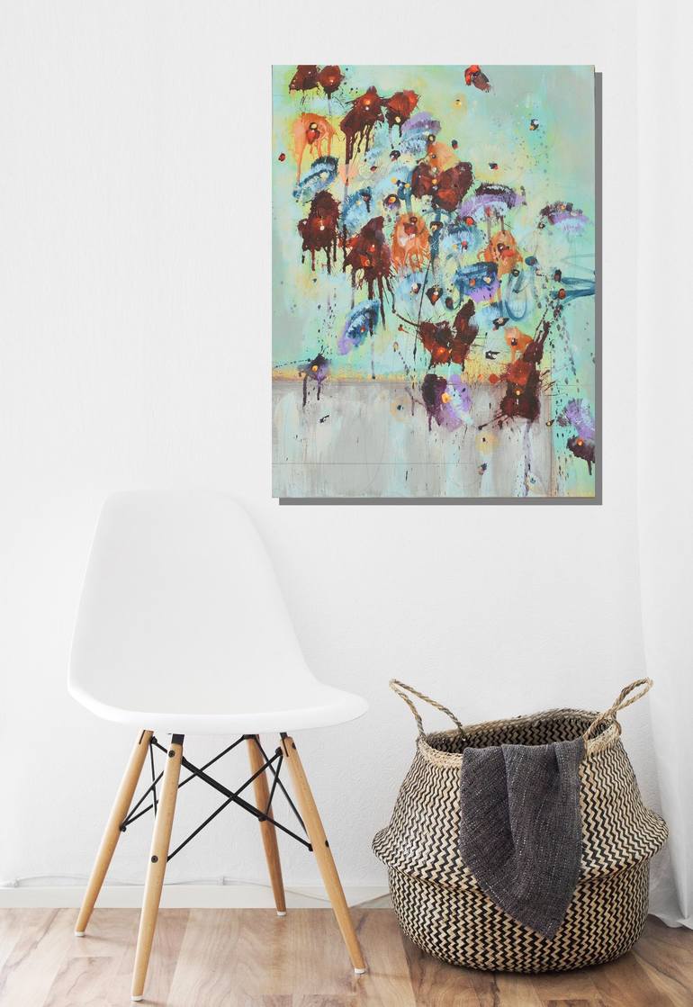 Original Fine Art Abstract Painting by Cynthia Ligeros