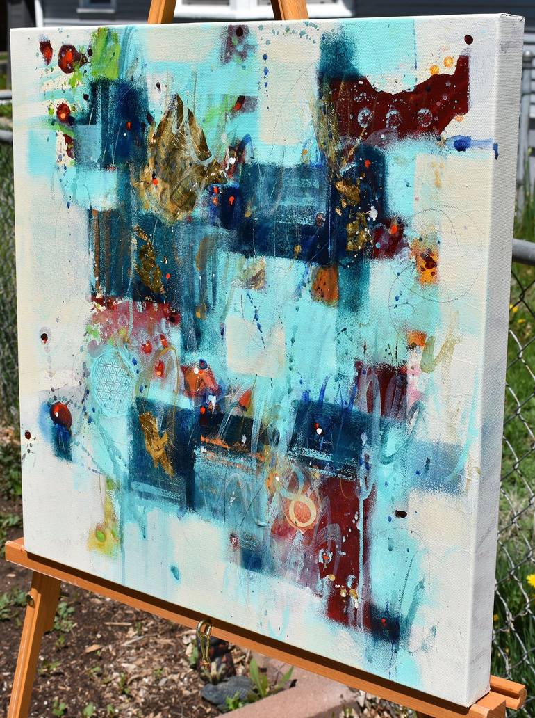Original Abstract Expressionism Abstract Painting by Cynthia Ligeros