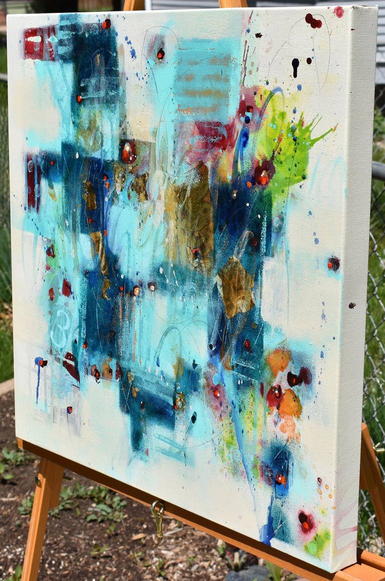 Original Abstract Expressionism Abstract Painting by Cynthia Ligeros