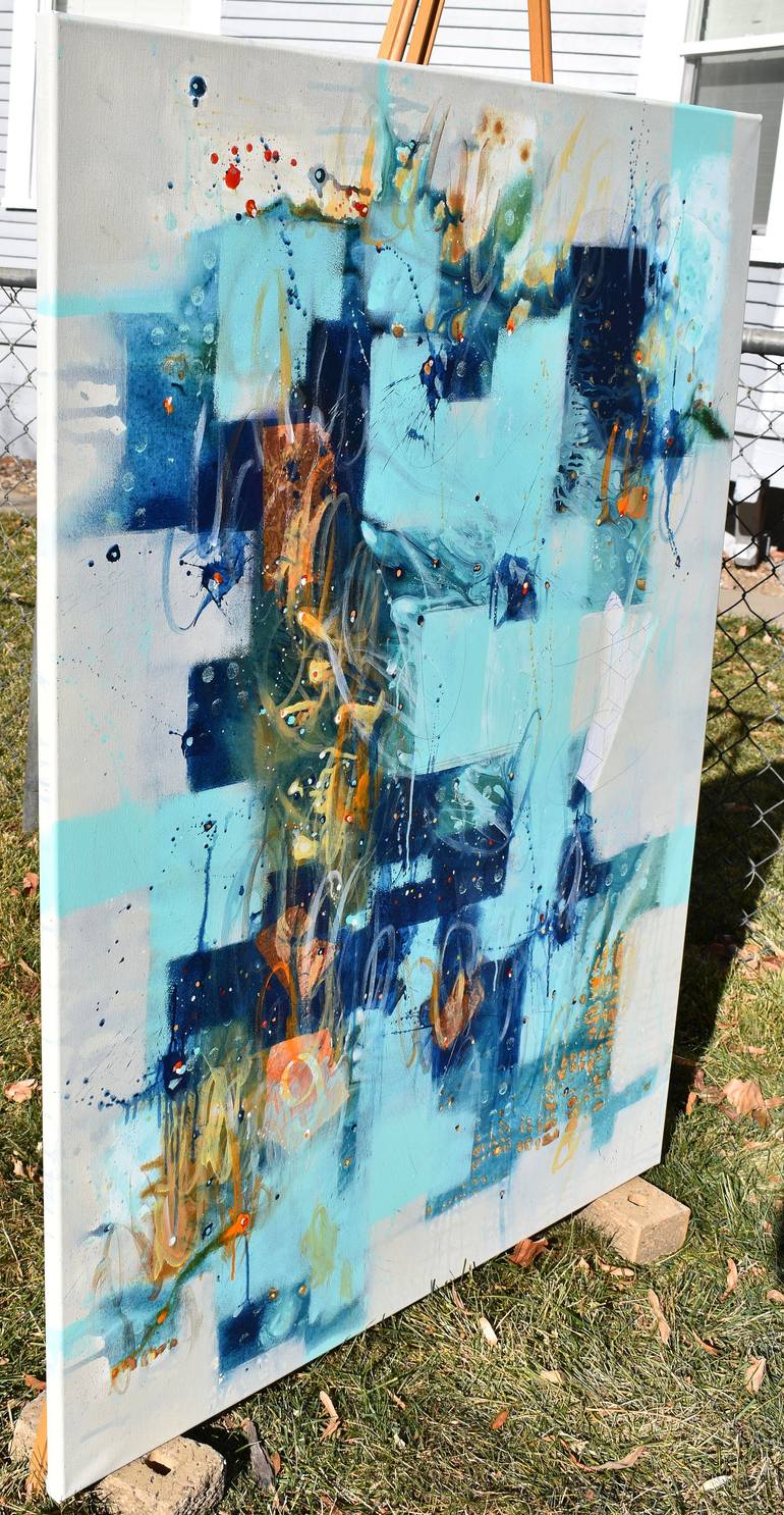 Original Abstract Expressionism Abstract Painting by Cynthia Ligeros
