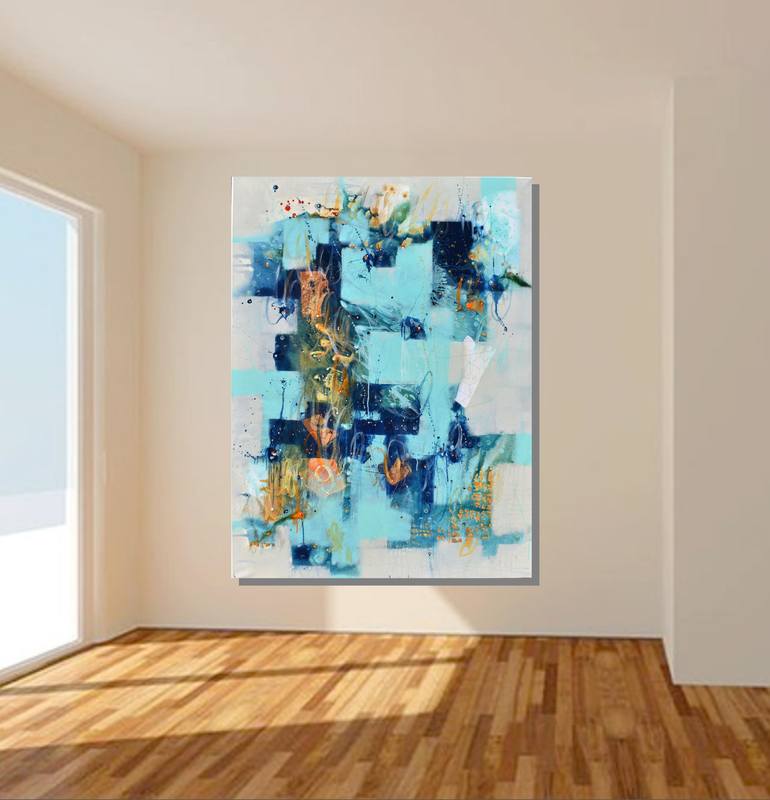 Original Abstract Expressionism Abstract Painting by Cynthia Ligeros