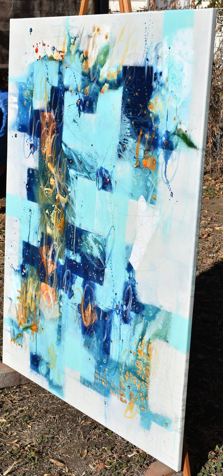 Original Abstract Expressionism Abstract Painting by Cynthia Ligeros