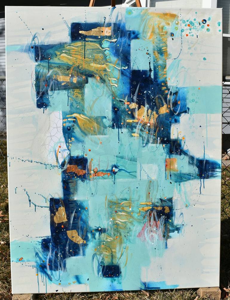 Original Abstract Expressionism Abstract Painting by Cynthia Ligeros