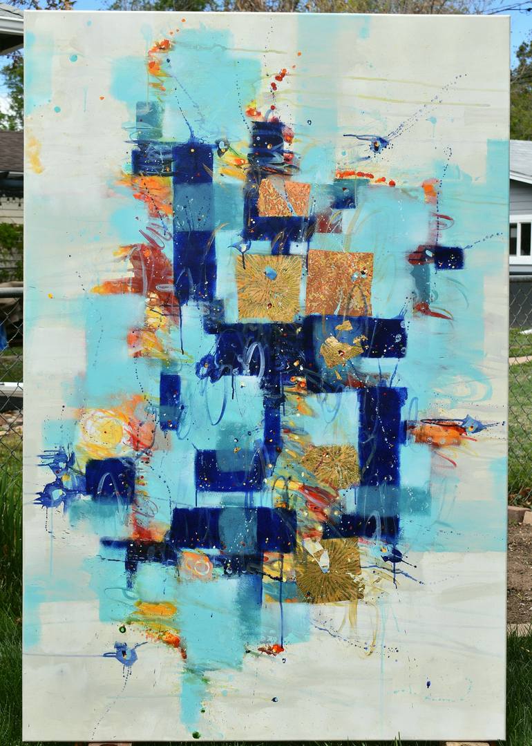 Original Abstract Expressionism Abstract Painting by Cynthia Ligeros