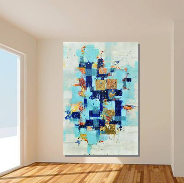 Original Abstract Expressionism Abstract Painting by Cynthia Ligeros