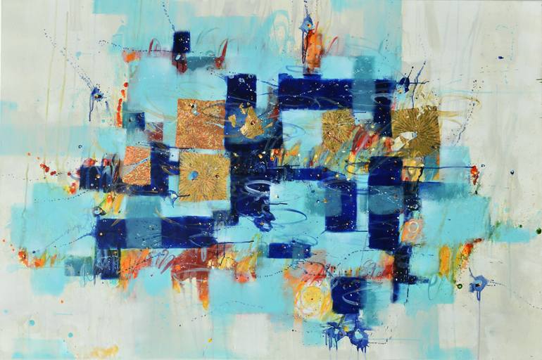 Original Abstract Expressionism Abstract Painting by Cynthia Ligeros