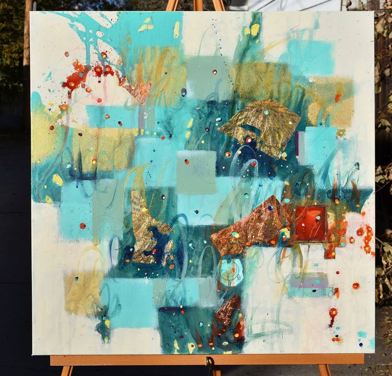 Original Abstract Expressionism Abstract Painting by Cynthia Ligeros