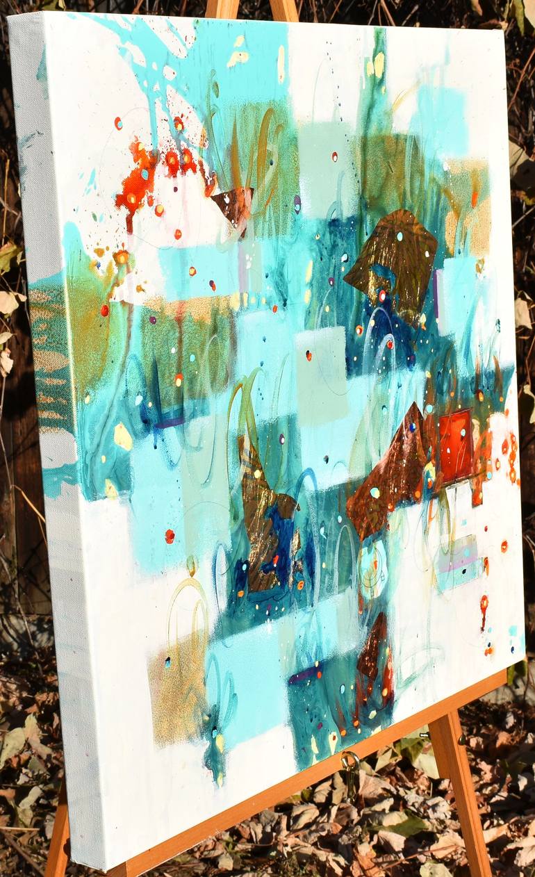 Original Abstract Expressionism Abstract Painting by Cynthia Ligeros