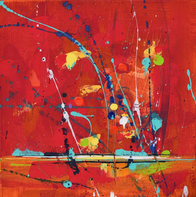 Original Abstract Expressionism Abstract Painting by Cynthia Ligeros