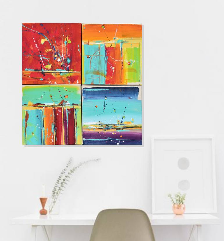 Original Abstract Expressionism Abstract Painting by Cynthia Ligeros