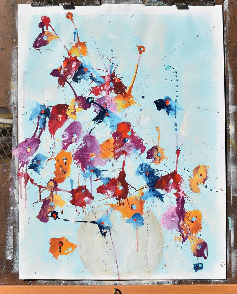 Original Contemporary Abstract Painting by Cynthia Ligeros