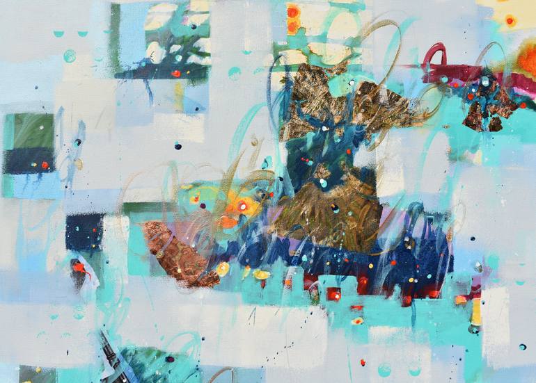 Original Abstract Expressionism Abstract Painting by Cynthia Ligeros