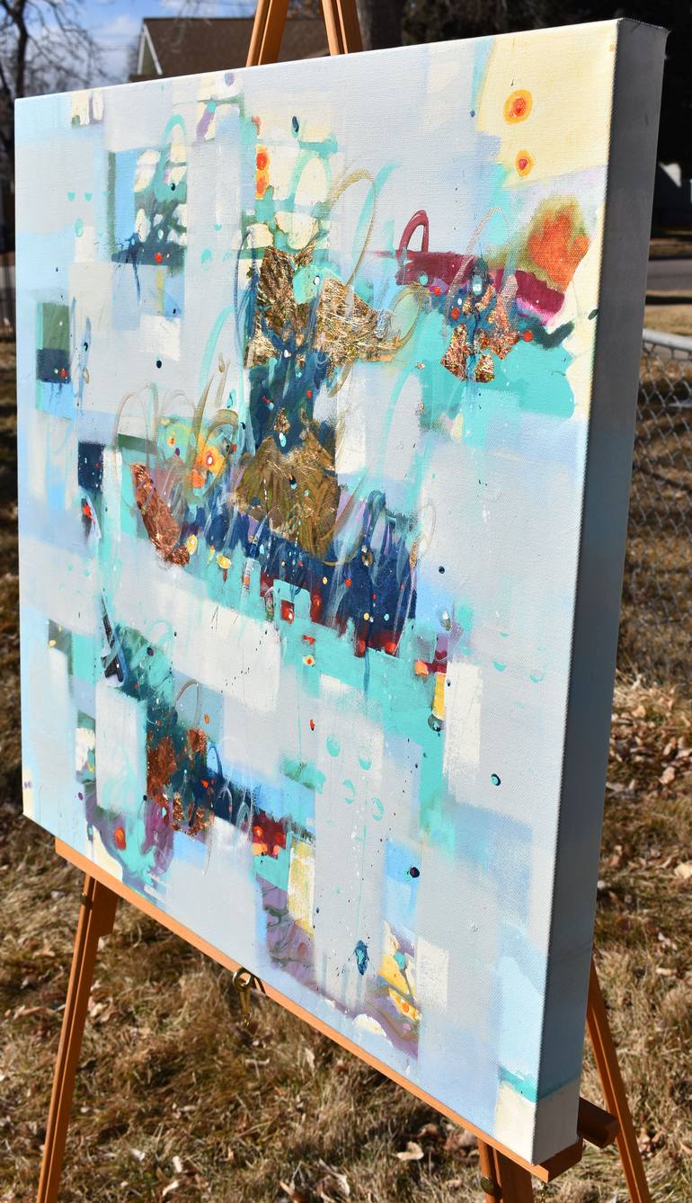 Original Abstract Expressionism Abstract Painting by Cynthia Ligeros